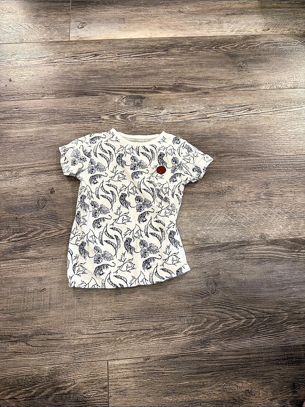 Koko Noko Leafy Tee White & Blue Size 5Y